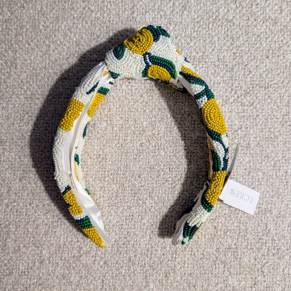 J.Crew Beaded Limoncello Headband New